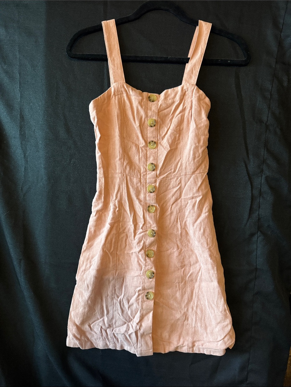 Aeropostale Peach Button-Front Mini Dress